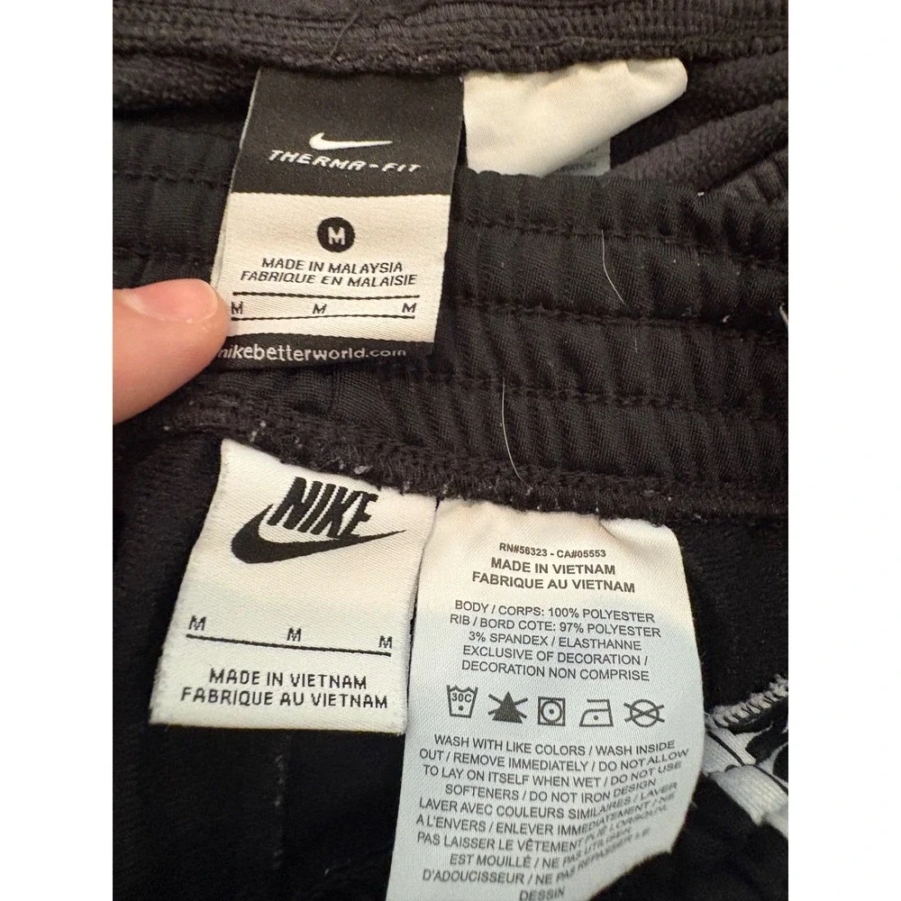 Nike NBA Therma-FIT Youth Medium 3Pc Outfit Set Shirt Joggers Black Athletic EUC